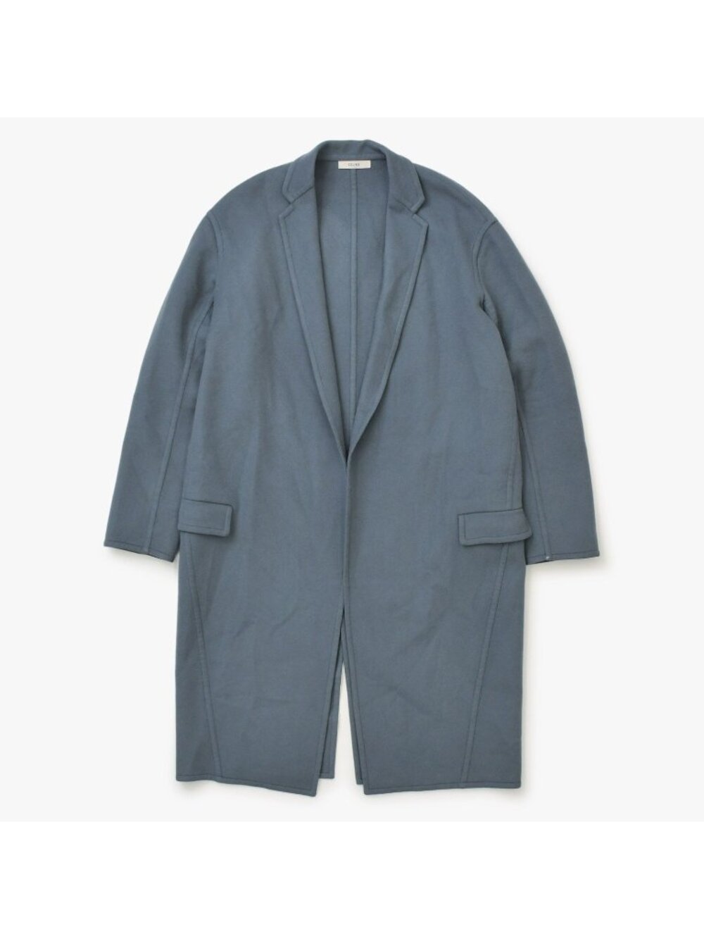 Celine Phoebe Philo Era Egg Crombie Coat Cashmere Gray 34